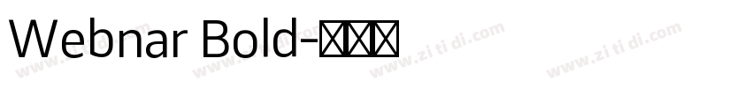 Webnar Bold字体转换